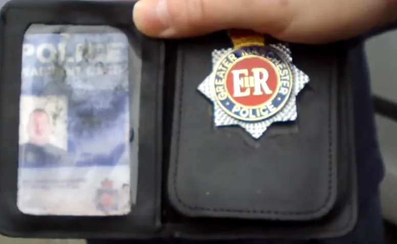 Genuine police warrant card and badge